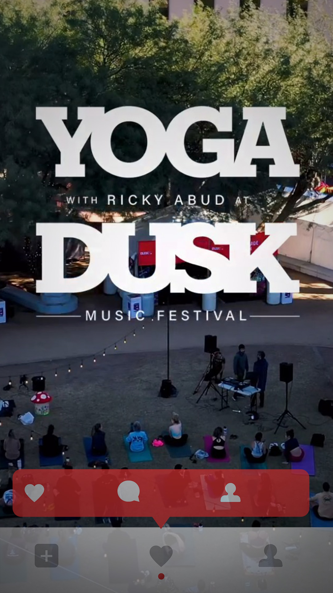 Yoga event Instagram Reel thumbnail